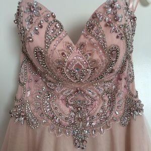 Beaded Blush Pink Ball Gown
